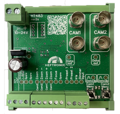 HT 483 pcb voor 2x ZOOM cam PCB, COAX Control (geen dome) 483